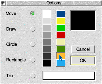 (3D-enhanced Options window)